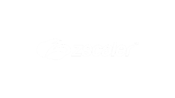 Zscaler company logo in white featuring a circular icon and brand name text.